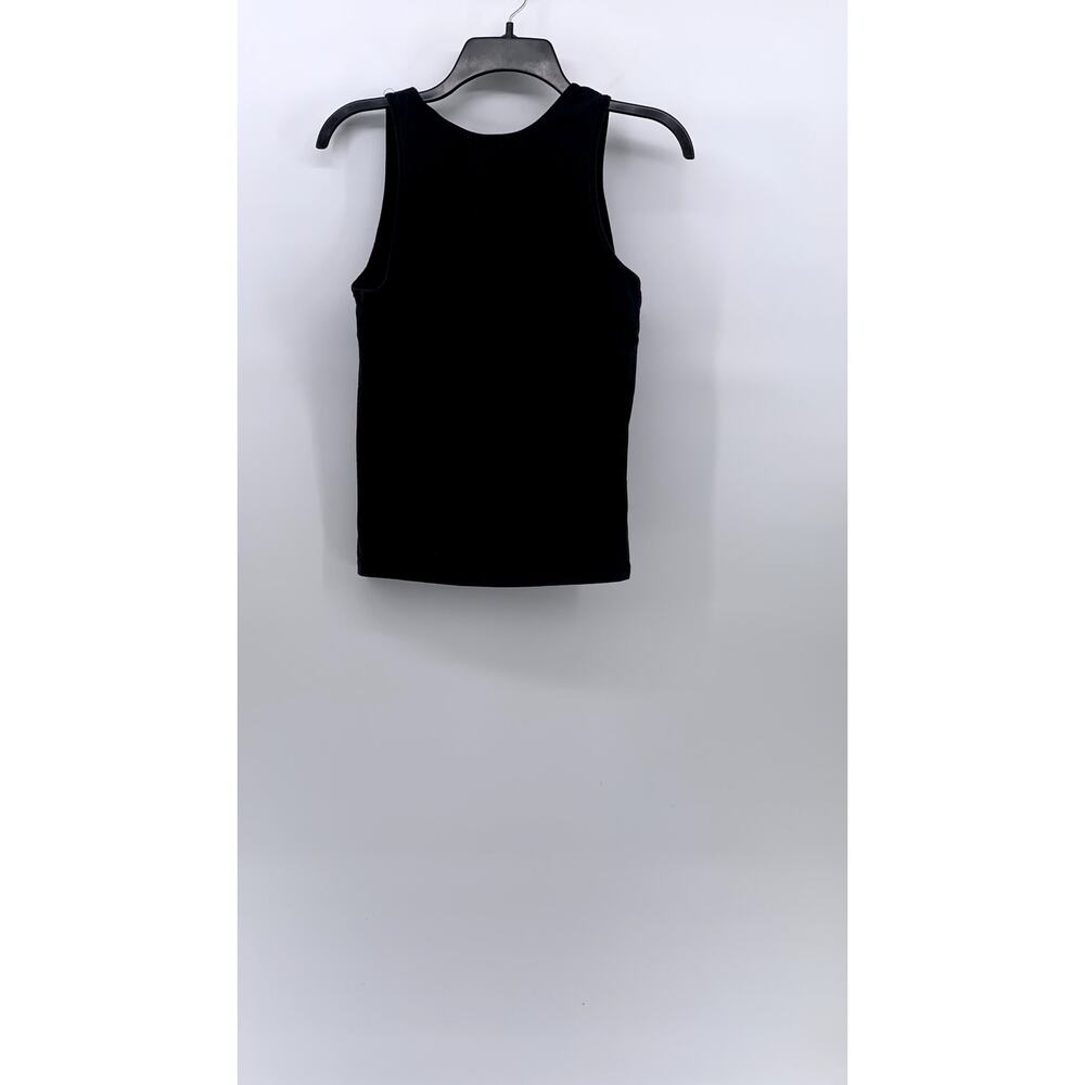 TAXI Women's Black Solid Scoop-Neck Casual Sleeveless Top SZ M - Picture 2 of 9